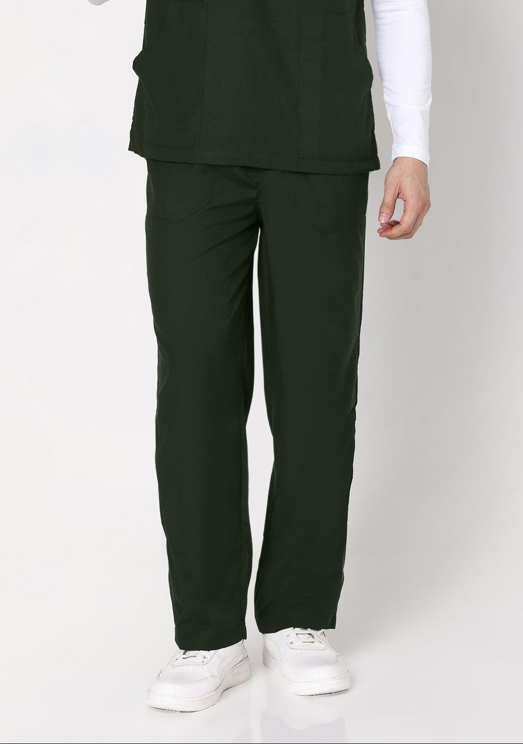 Classic Men's 2-Pocket (Military Green) Scrub Bottom