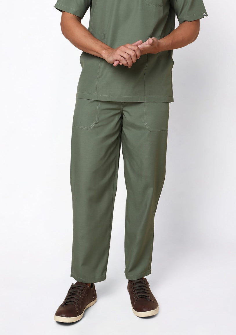 Classic Men's 2-Pocket (Olive) Scrub Bottom
