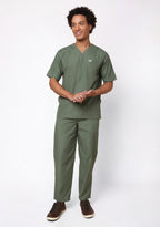 Classic Men's V-Neck (Olive) Plus Size Scrub
