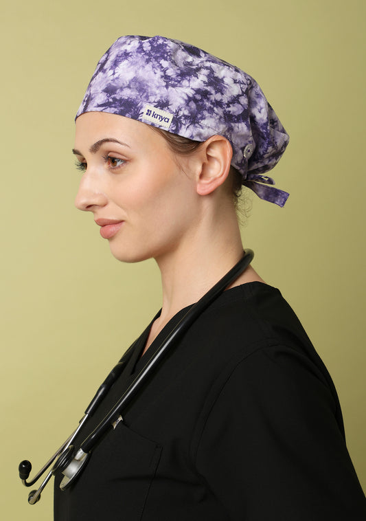 Printed Unisex (Tie & Dye Purple) Scrub Cap