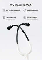 6sense (Elegant White) Stethoscope