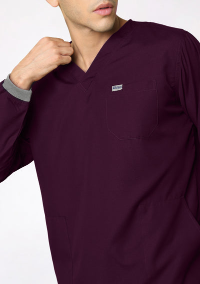 Classic Men's Longsleeves (Wine) Scrub