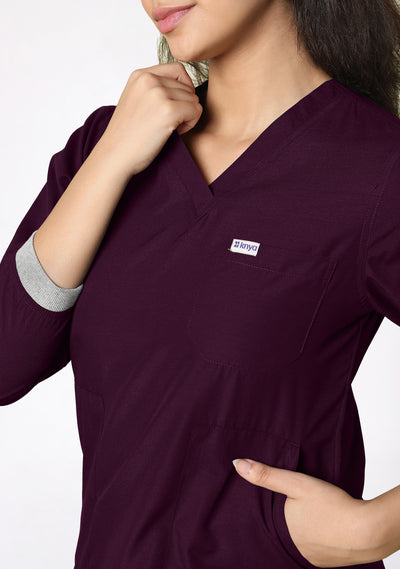 Women's Longsleeves (Wine) Scrub