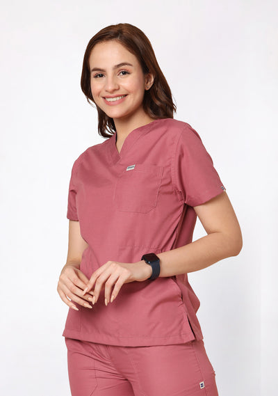 Classic Women's V-Neck (Mauve) Scrub