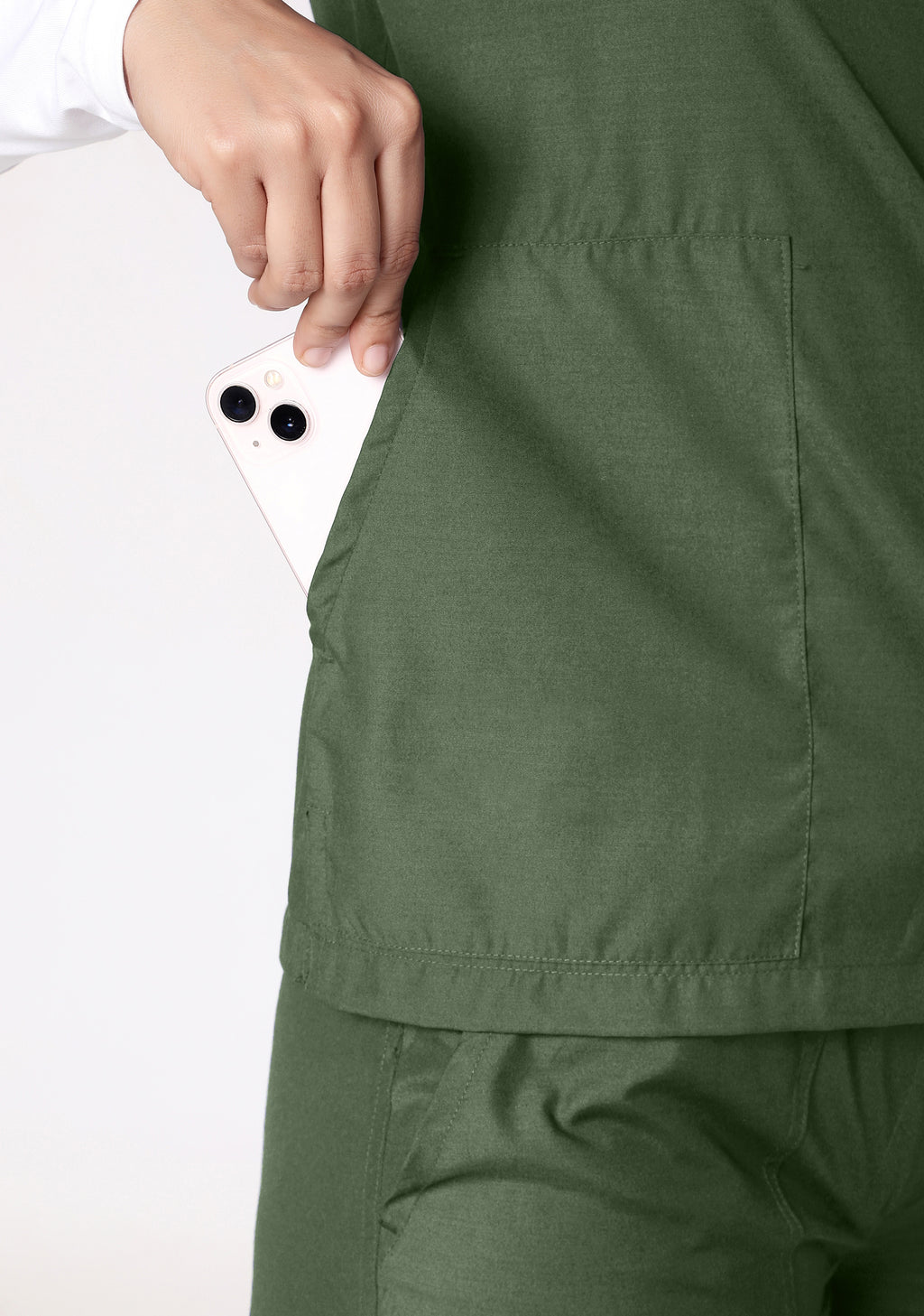 Classic Women's V-Neck (Military Green) Scrub