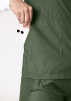 Classic Women's V-Neck (Military Green) Scrub