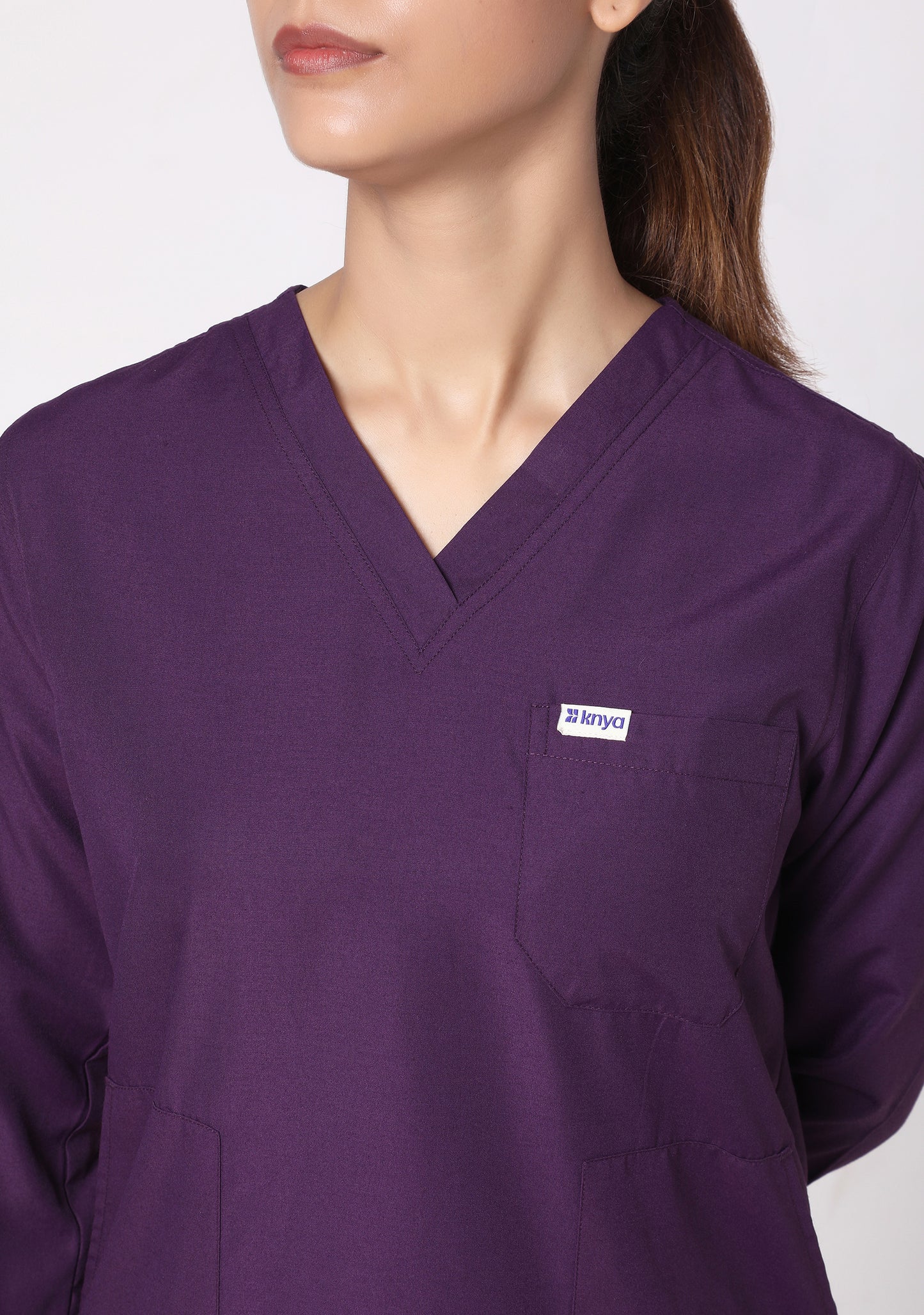 Classic Women's Longsleeves (Wine) Scrub