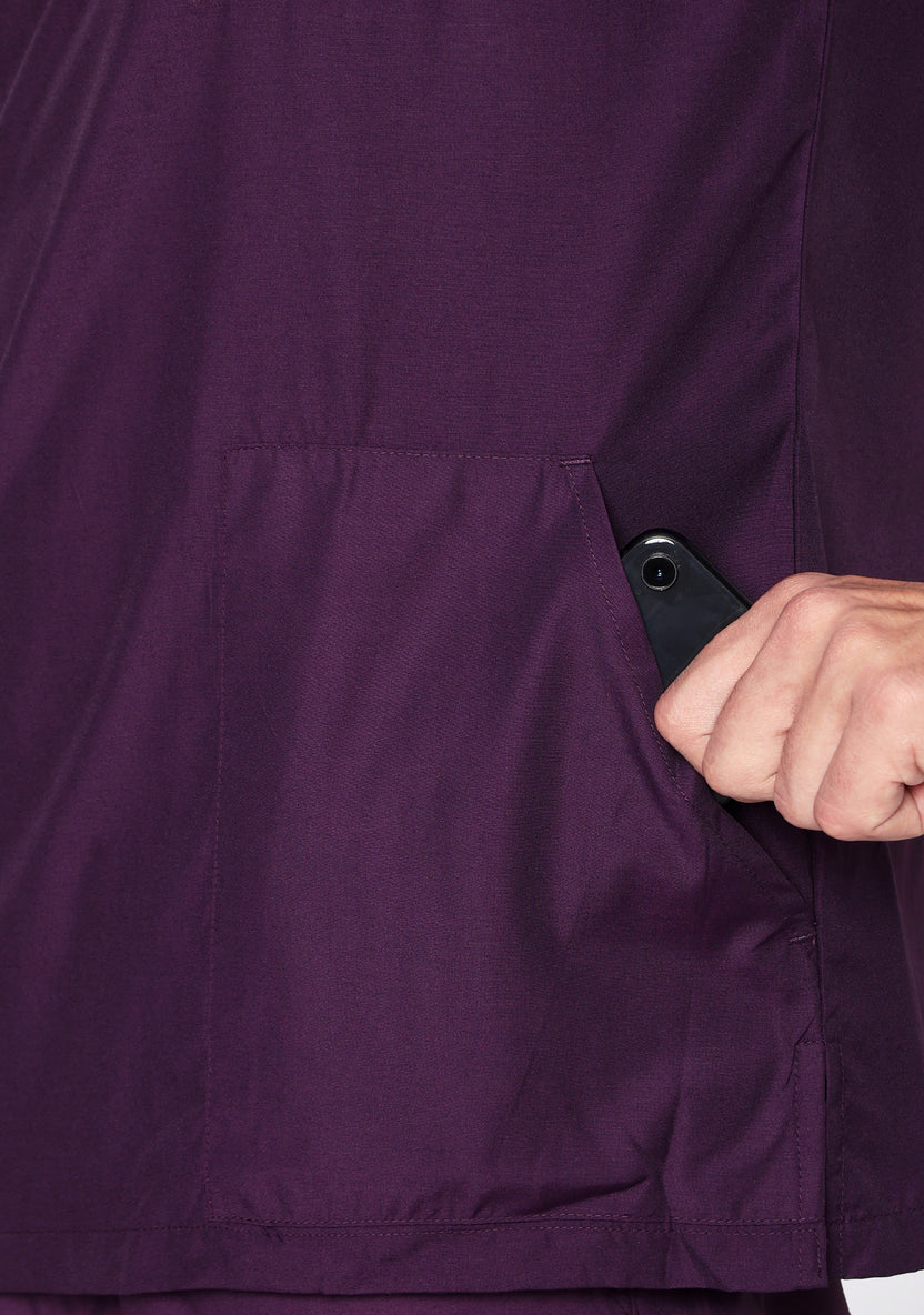 Classic Men's V-Neck (Wine) Scrub