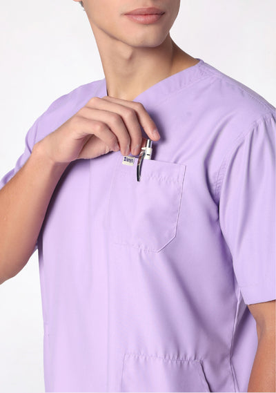 Classic Men's V-Neck (Pastel Lilac) Active Scrub