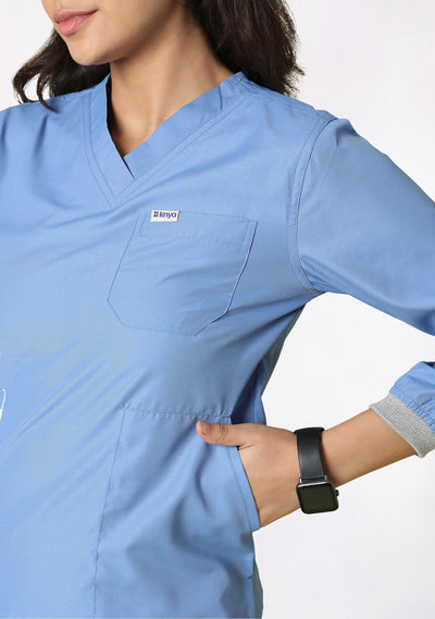 Classic Women's Longsleeves (Ceil Blue) Scrub