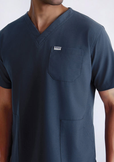 Ecoflex Men's V-neck (Steel Grey) Active Scrub 2