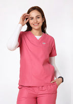 Classic Women's V-Neck (Hot Pink) Scrub