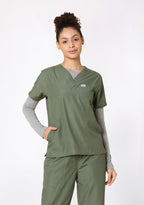 Classic Women's V-Neck (Olive) Scrub