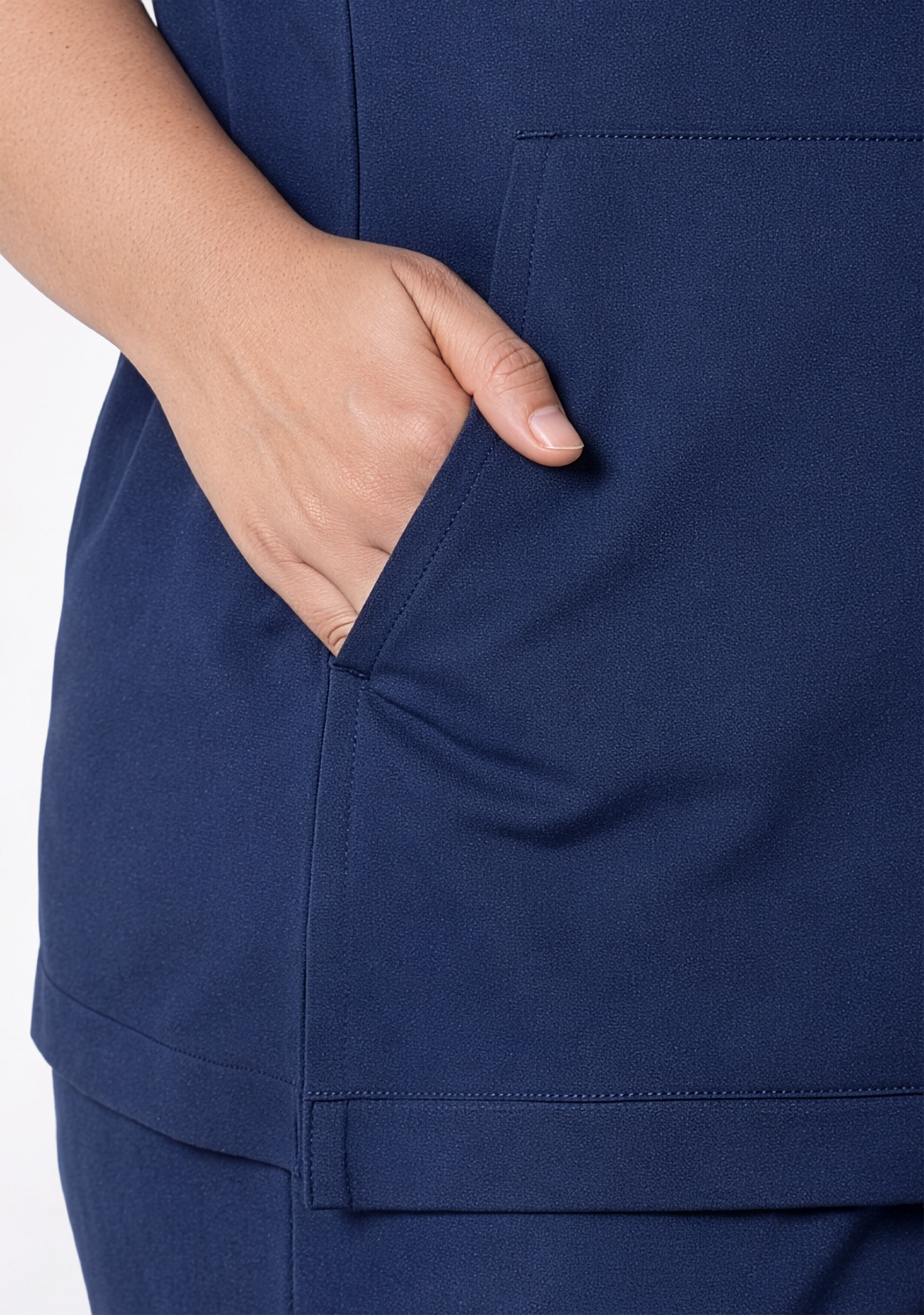 ecoflex™ Women's V-Neck (Navy) Plus Size Scrub