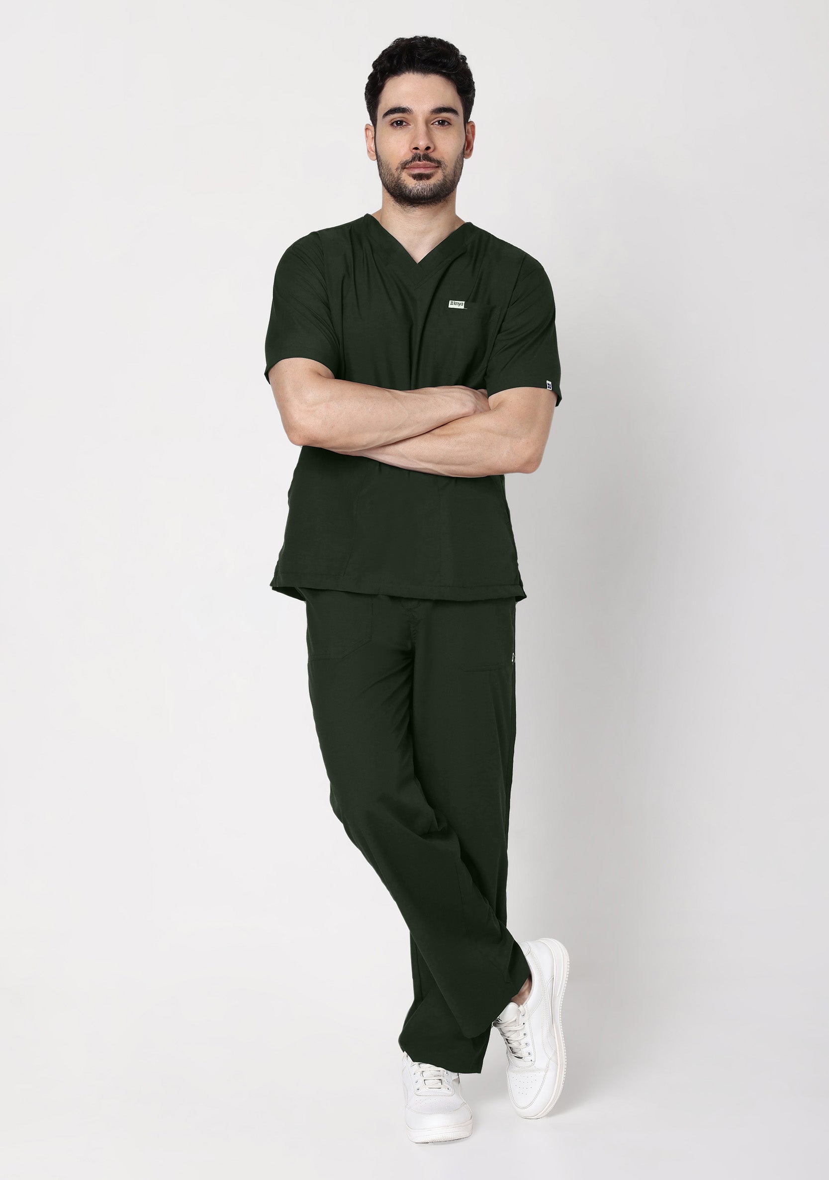 Classic Men's V-Neck (Military Green) Scrub