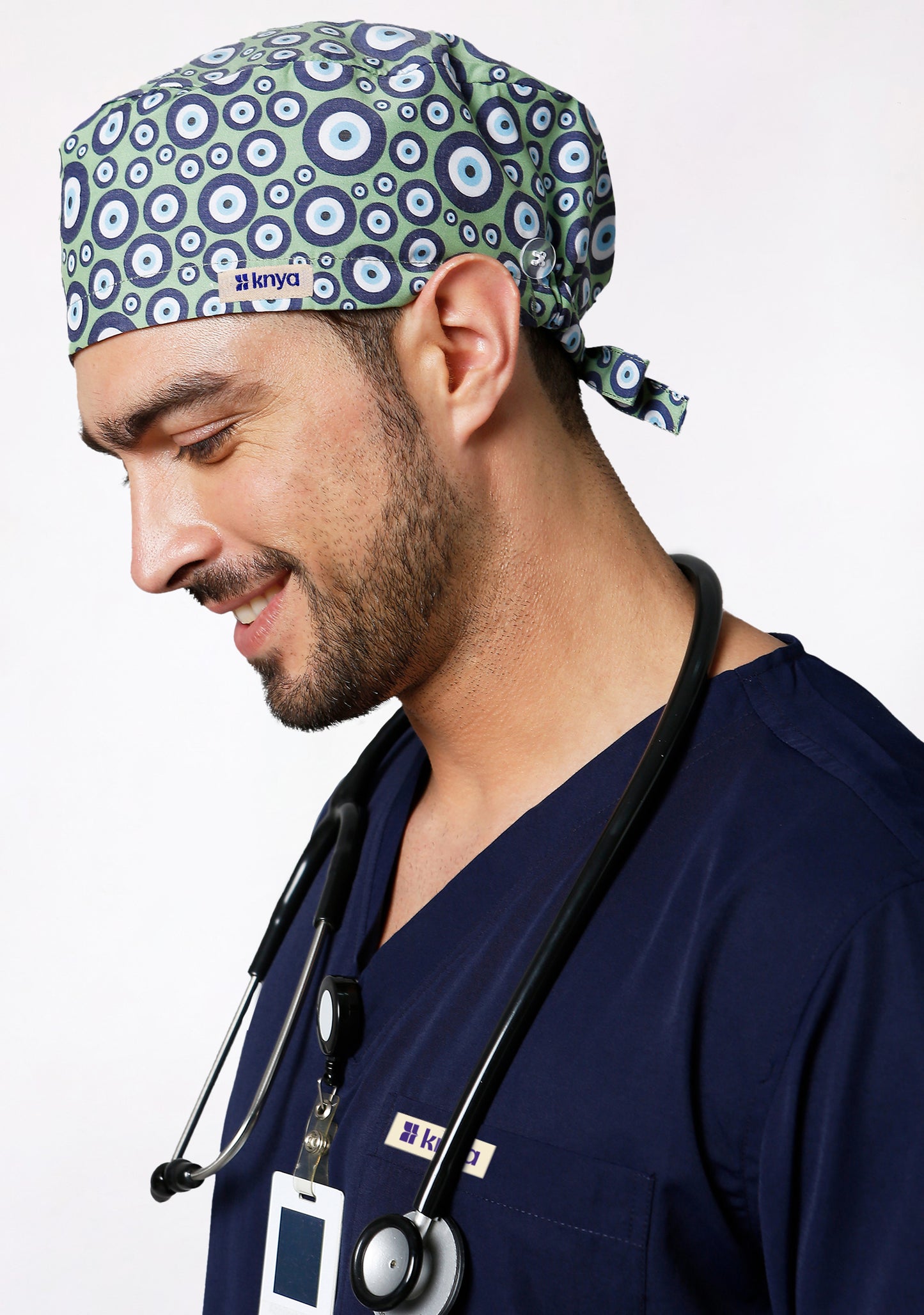 Printed Unisex (Evil Eye) Scrub Cap