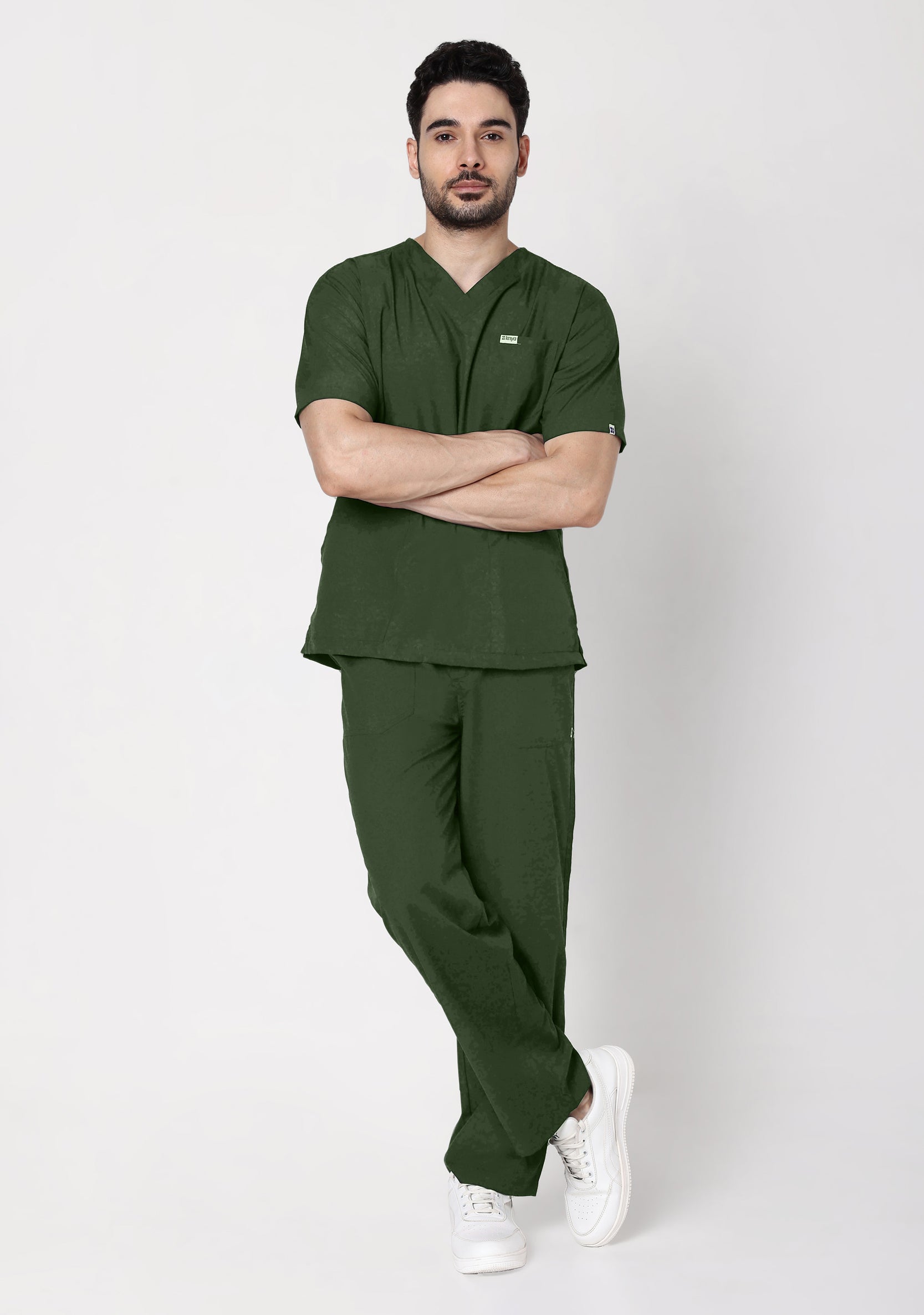 Classic Men's V-Neck (Military Green) Scrub