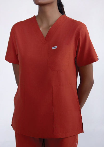 Women's V-Neck (Rust) New Gen Scrub