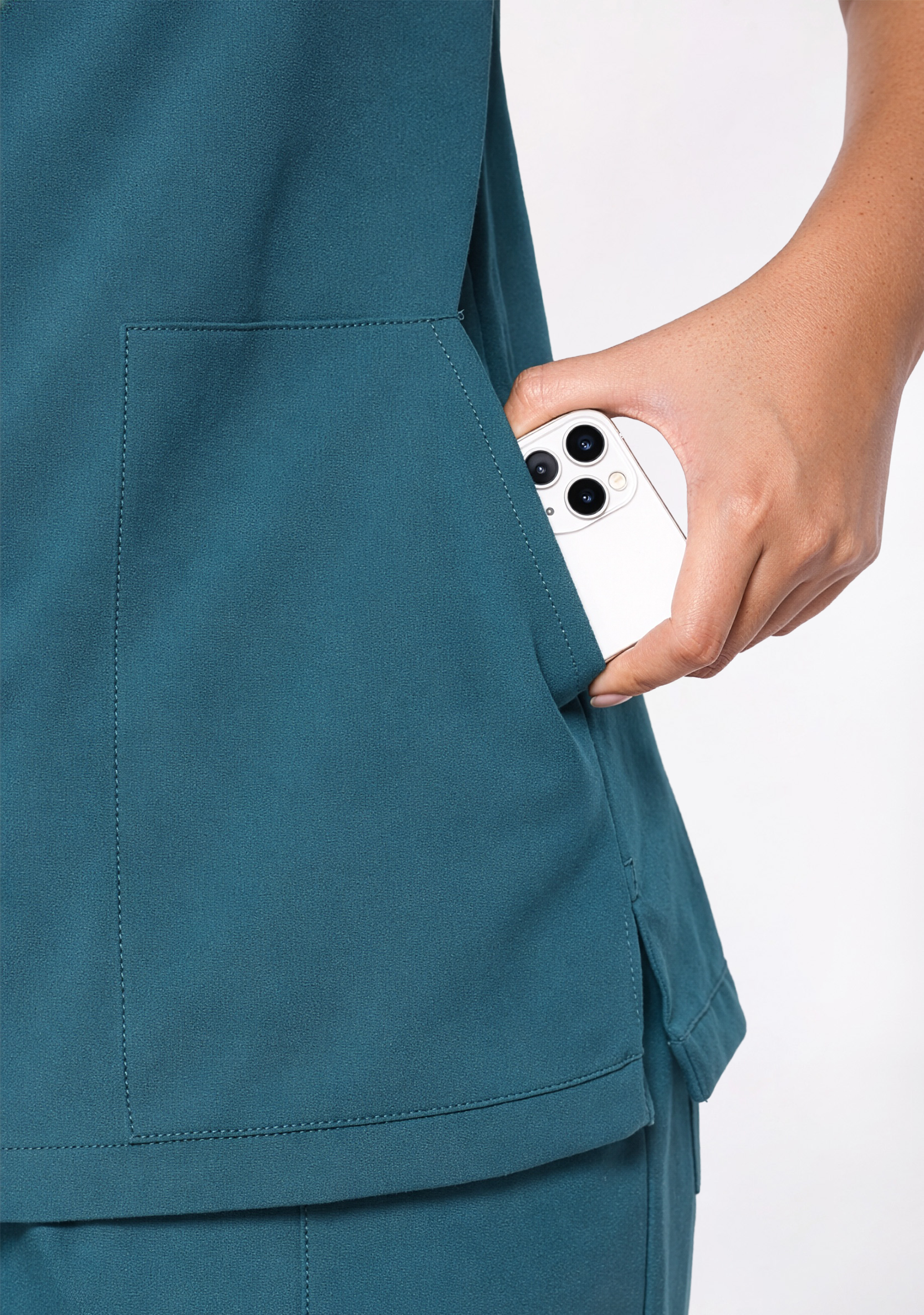 ecoflex™ Women's V-Neck (Forest Green) Plus Size Scrub