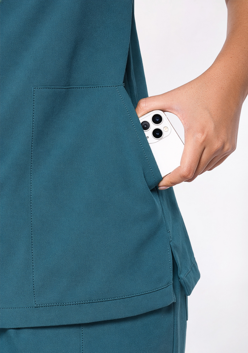 ecoflex™ Women's V-Neck (Forest Green) Plus Size Scrub