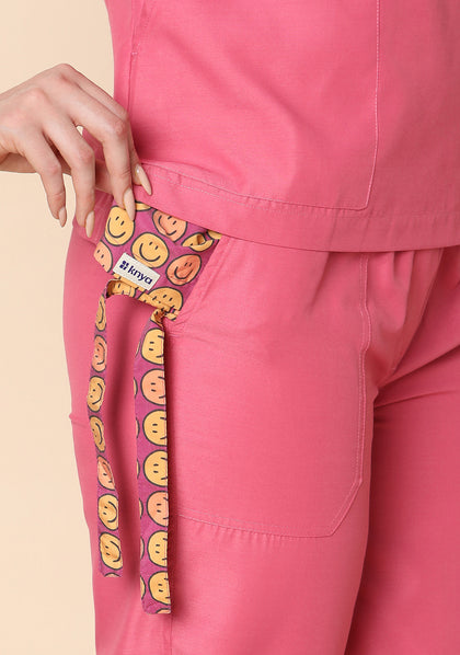 Classic Women's 5-Pocket (Hot Pink) Scrub