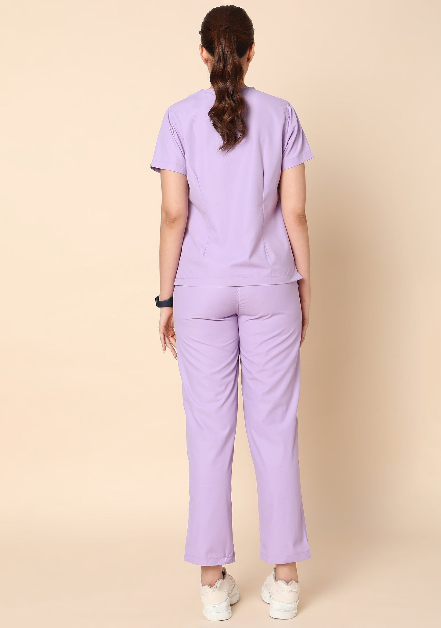 Classic Women's V-Neck (Pastel Lilac) Plus Size Scrub