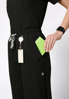 ecoflex™ Women's V-Neck (Black) Scrub