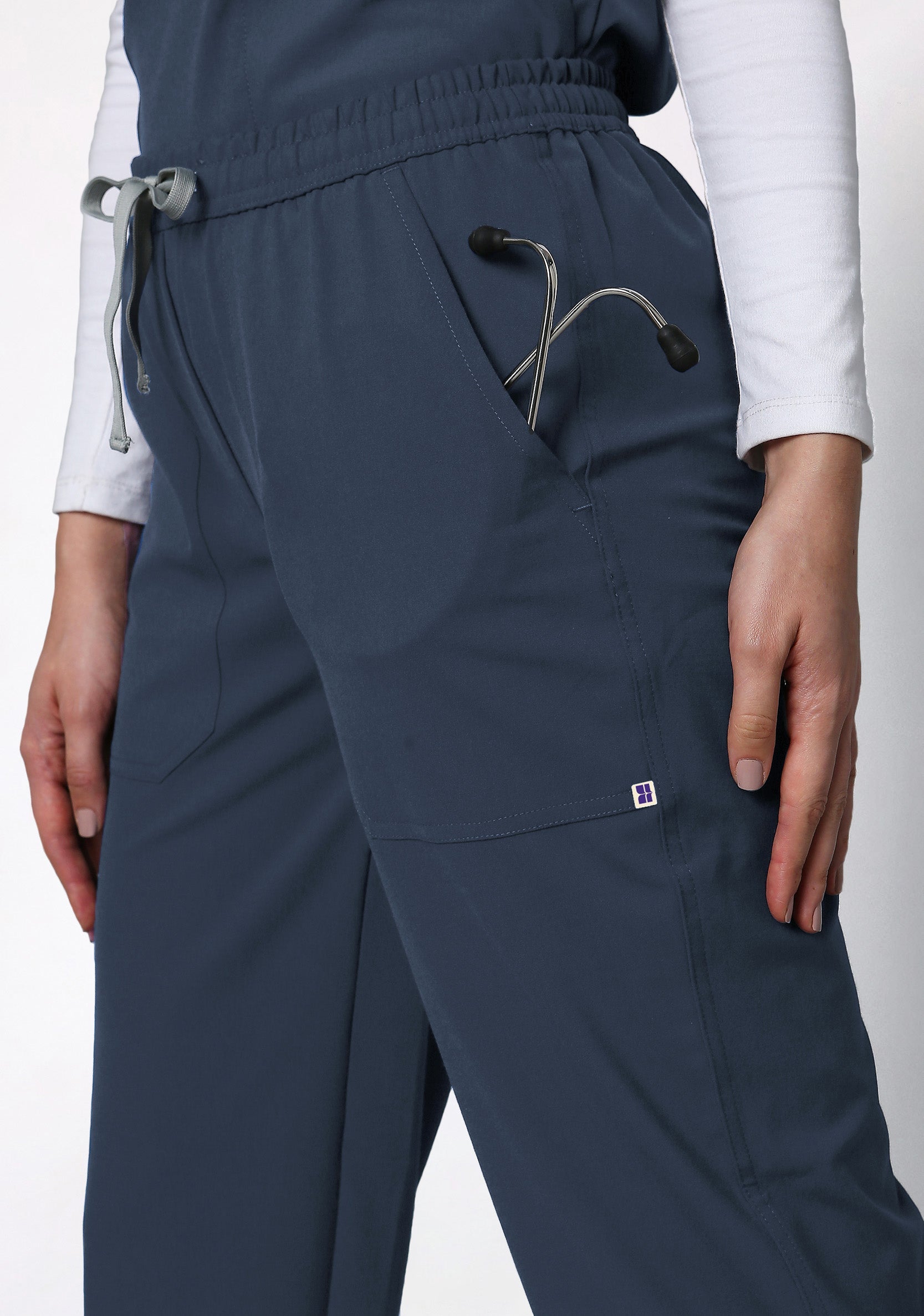 ecoflex™ Women's V-Neck (Steel Grey) Scrub.