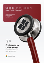 6sense (Maroon), Steel Finish Stethoscope