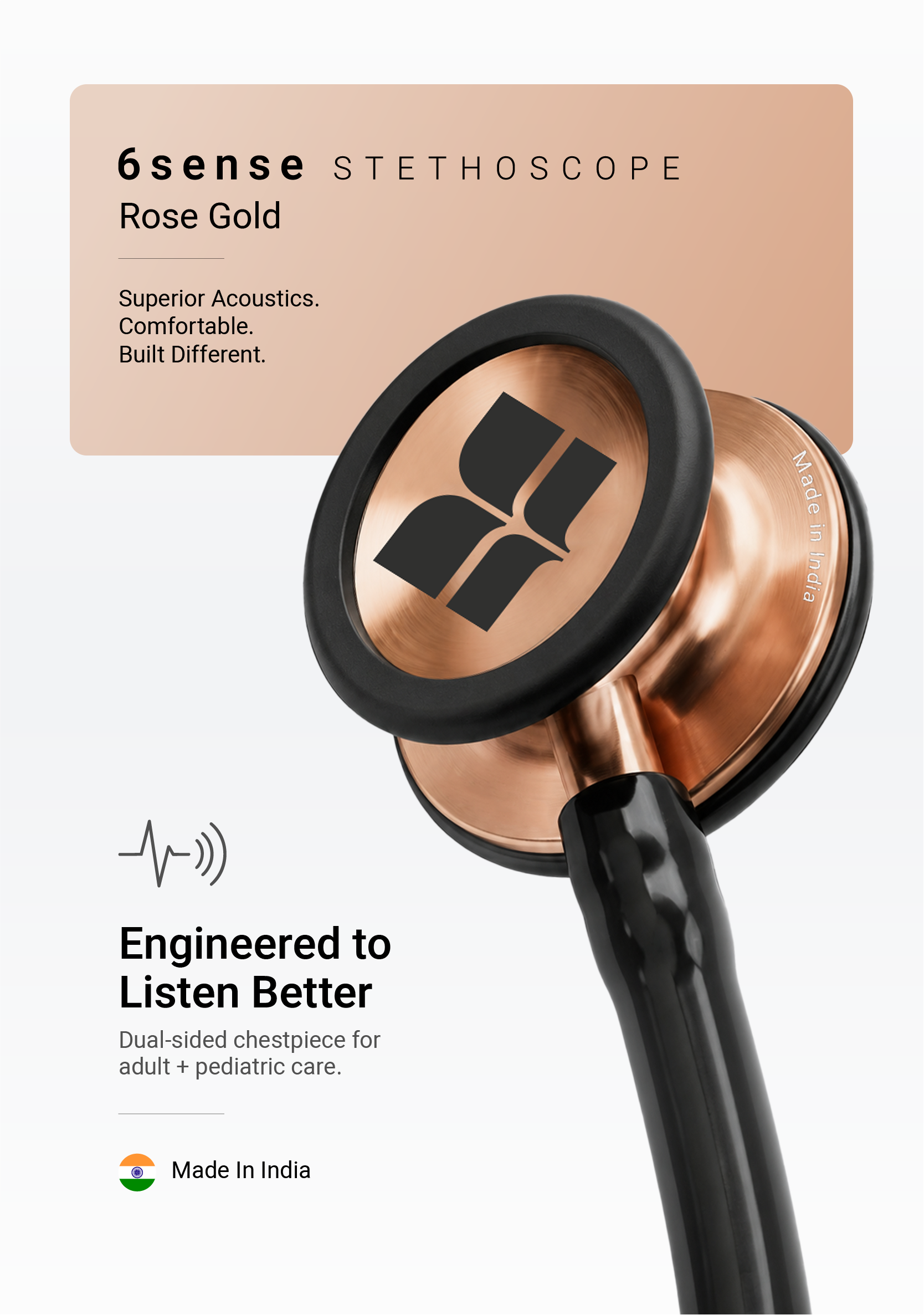 6sense (Rose Gold) Stethoscope