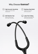 6sense (Black), Rainbow Finish Stethoscope