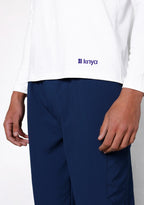 Supersoft Men's L/S (White) Plus Size Underscrub