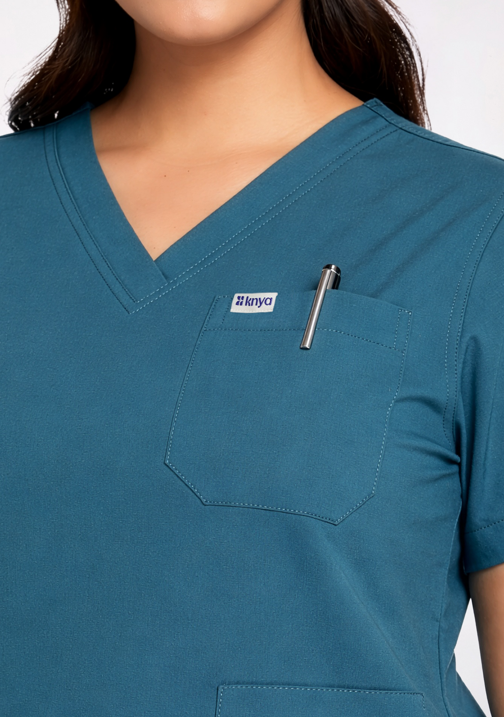 ecoflex™ Women's V-Neck (Forest Green) Plus Size Scrub
