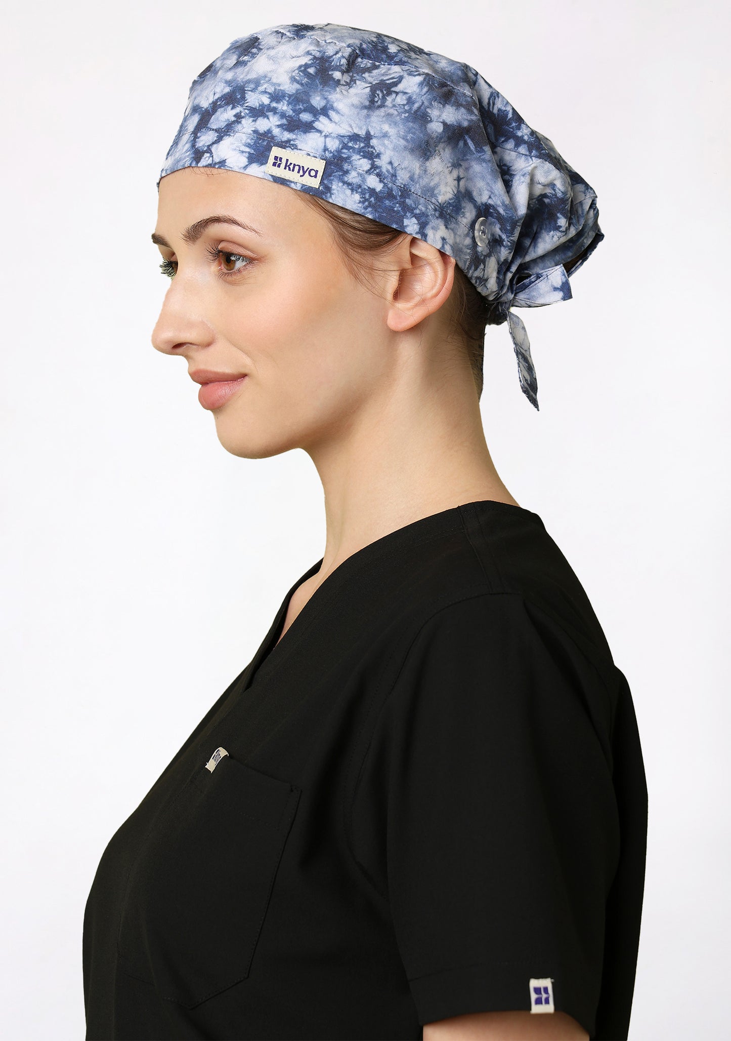 Printed Unisex (Tie & Dye Blue) Scrub Cap