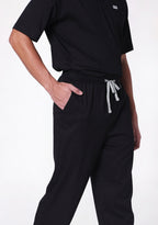ecoflex™ Men's V-Neck (Black) Scrub.