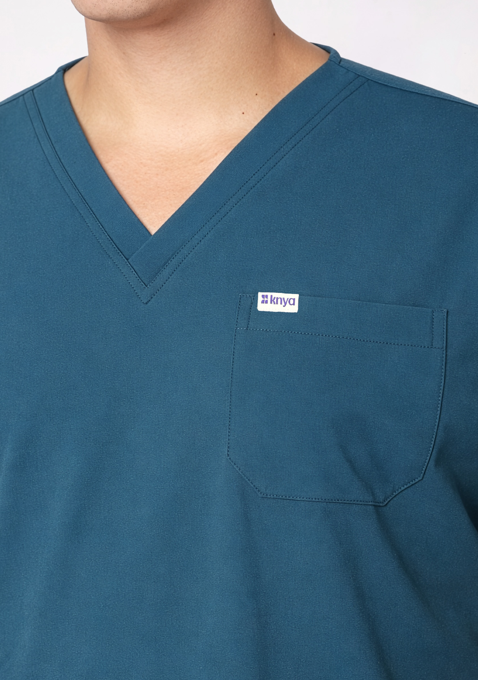 ecoflex™ Men's V-Neck (Forest Green) Plus Size Scrub