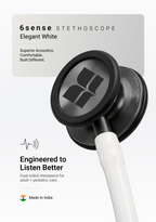 6sense (Elegant White) Stethoscope