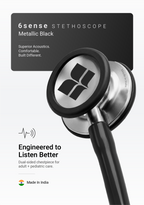 6sense (Black) Stethoscope