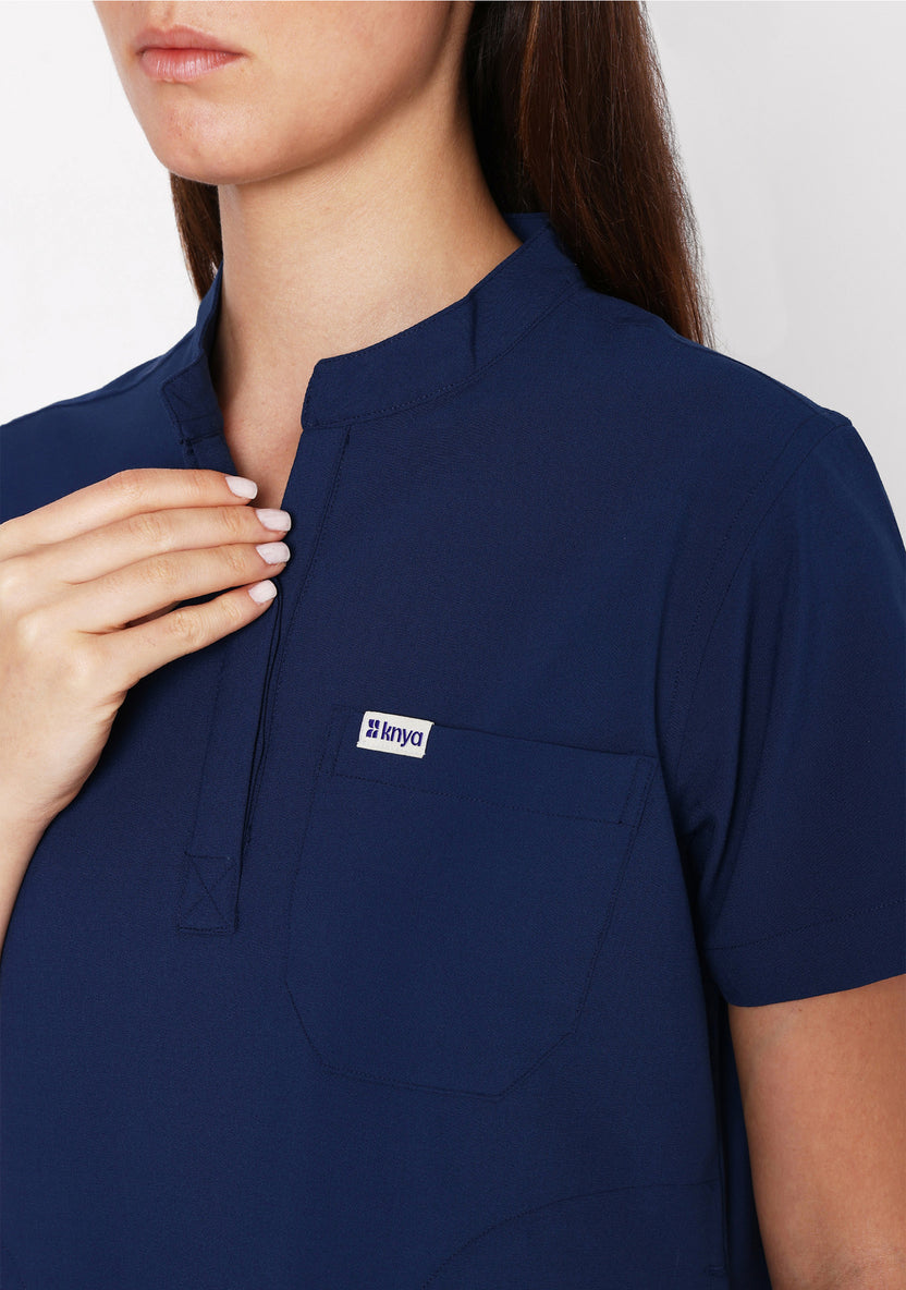 ecoflex™ Women's Mandarin Collar (Navy) Scrubs