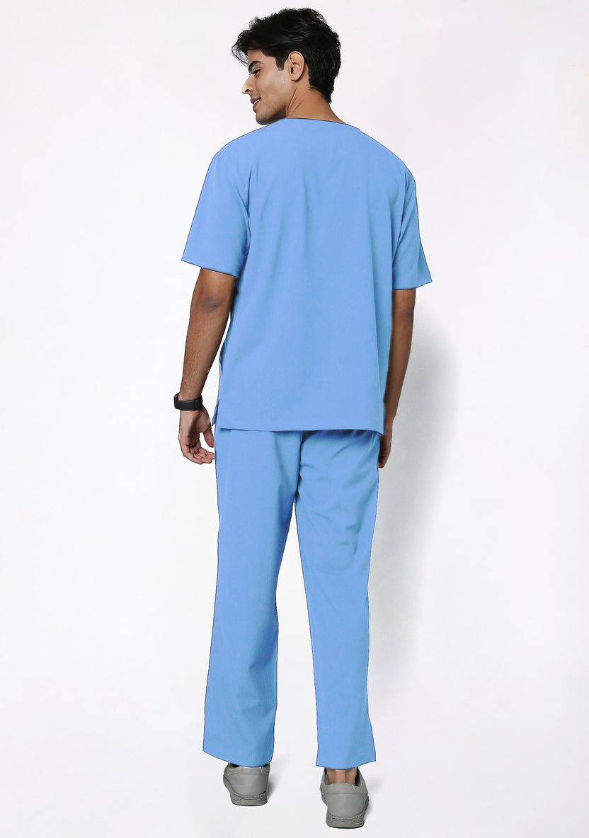 ecoflex™ Men's V-Neck (Ceil Blue) Scrub