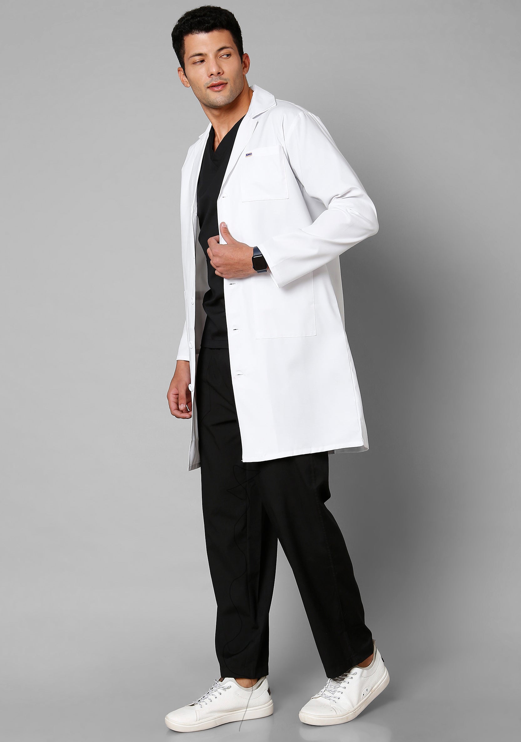 UNISEX Half Sleeves Doctor Lab Coat Apron - 34, WHITE | Raj cloth center