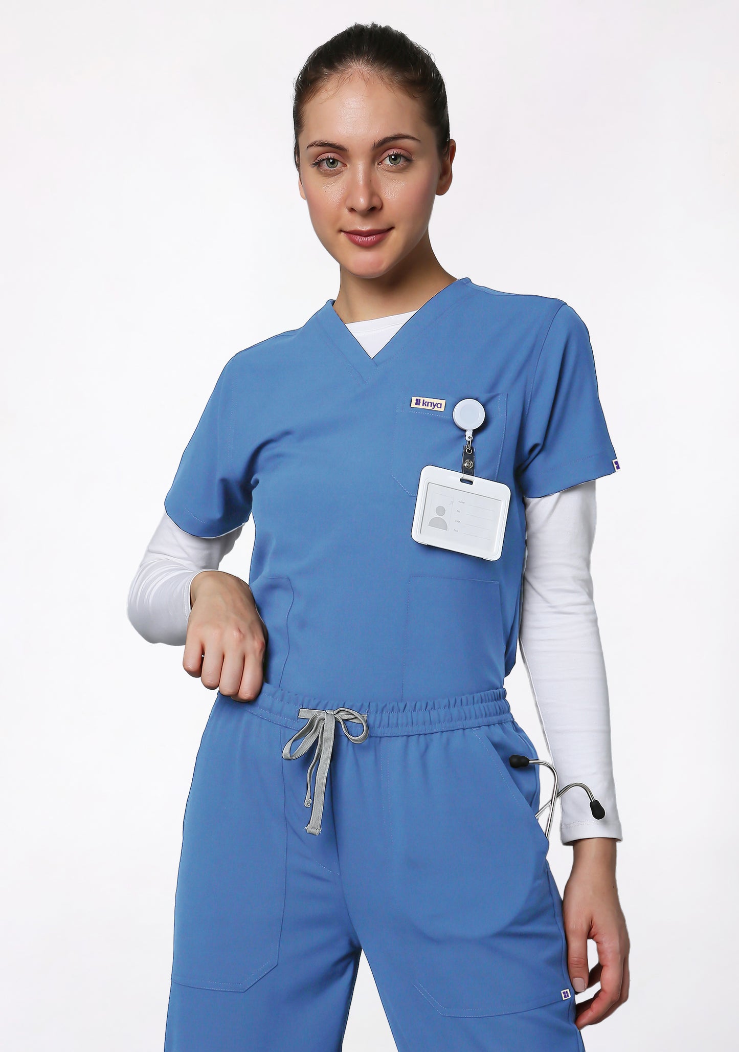 Ecoflex Women's V-Neck (Ceil Blue) New Gen Scrub