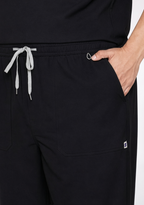ecoflex™ Men's V-Neck (Black) Plus Size Scrub