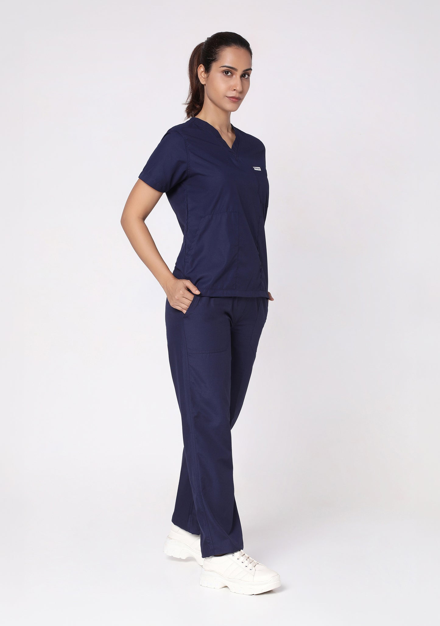 Classic Women's V-neck (Navy) New Gen Scrub 1