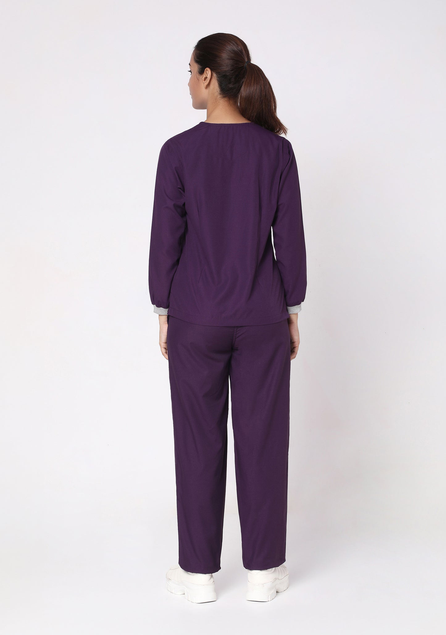 Classic Women's Longsleeves (Wine) Scrub