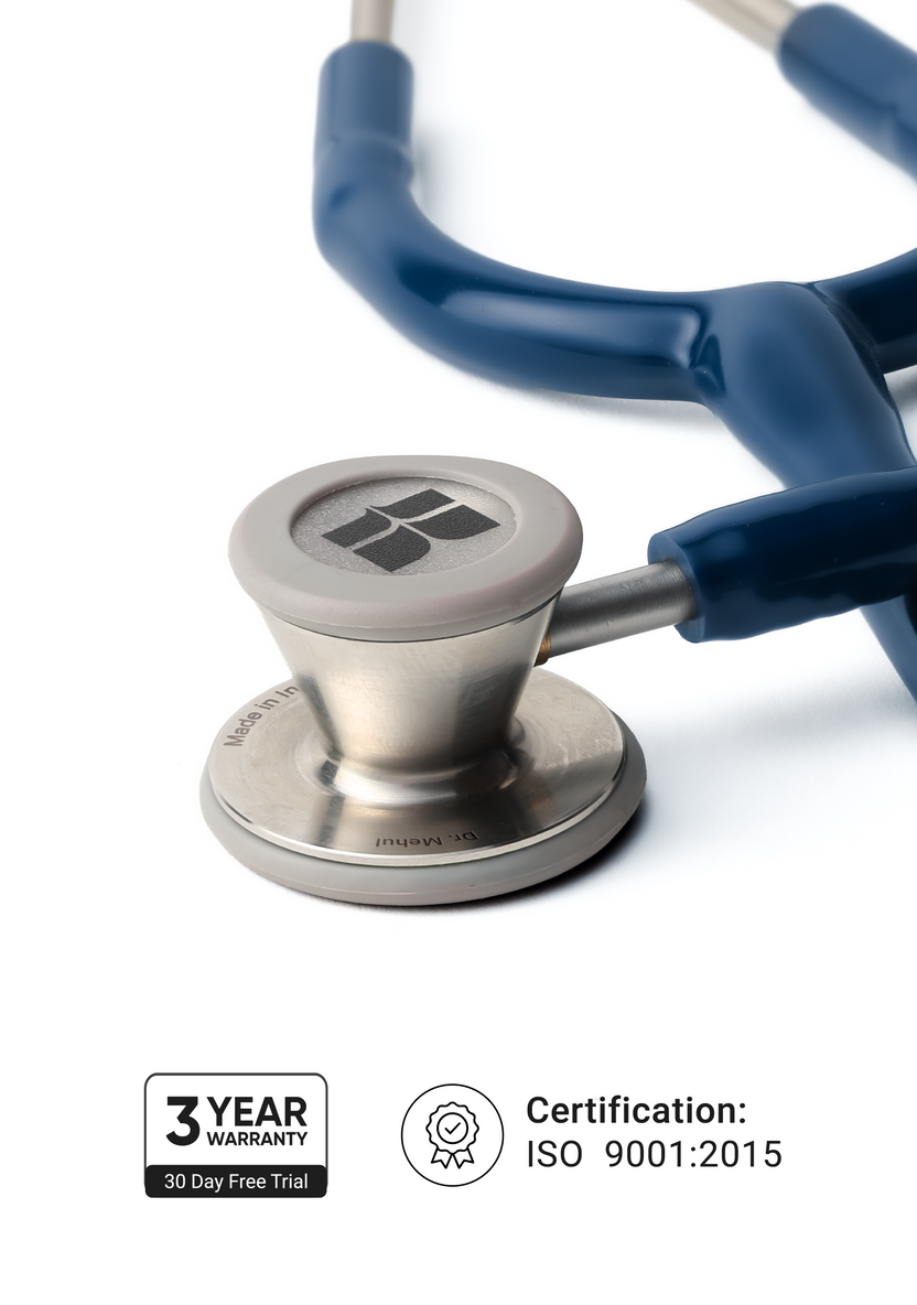 6sense Paeds (Navy), Steel Finish Stethoscope