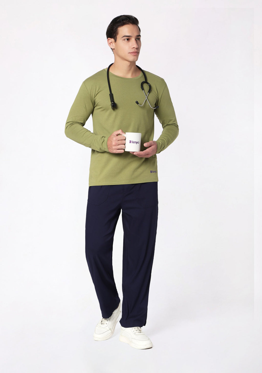 Men's Supersoft L/S (Olive) Plus Size Underscrub
