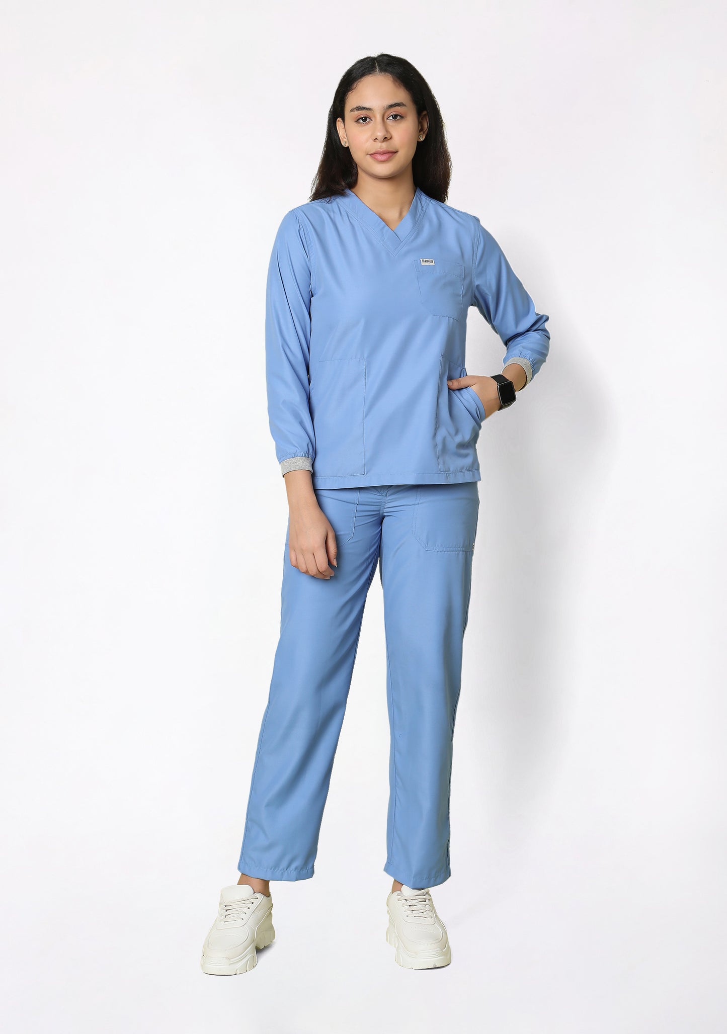 Classic Women's Longsleeves (Ceil Blue) Scrub