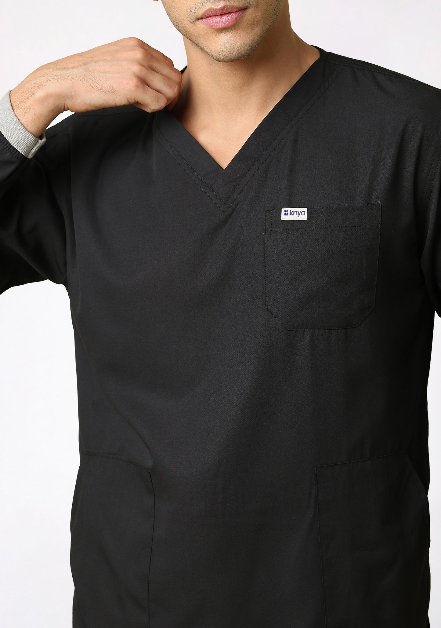 Classic Men's Longsleeves (Black) Scrub