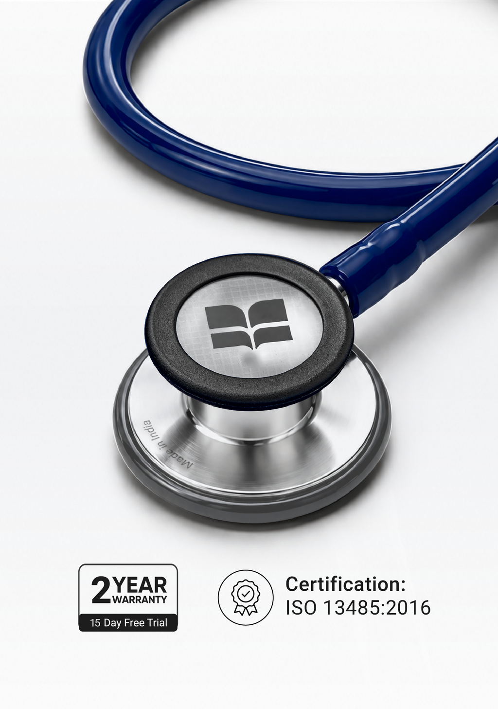 6sense Lite (Navy), Steel Finish Stethoscope